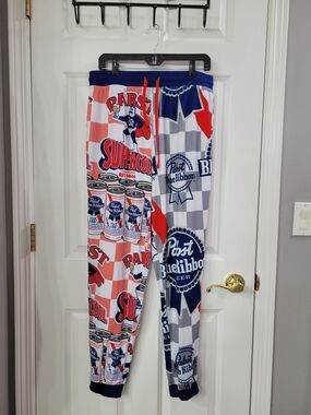 Pabst Blue Ribbon Red, White & Blue Graphic Pajama/lounge Pants